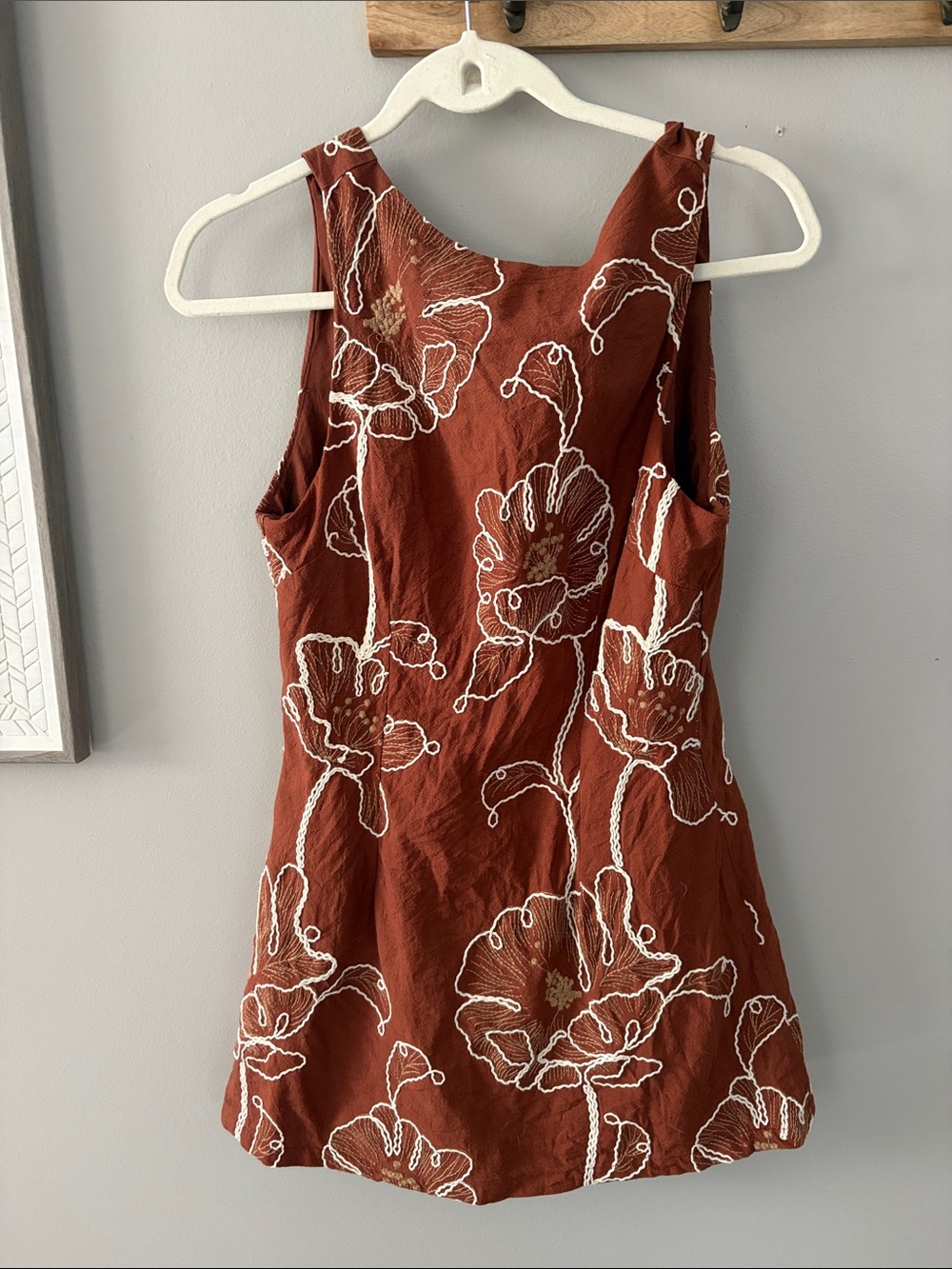 Princess Polly Rust Floral Sleeveless Dress